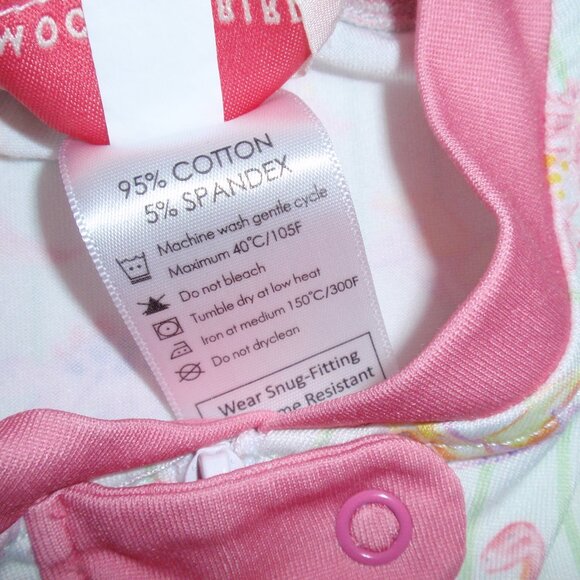 Smocking Bird Dinosaurs Girls Pink Shortie Short Sleeve Pajamas Zip Up 2t - Picture 6 of 11